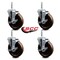 Service Caster 5 Inch High Temp Phenolic 34 Inch Threaded Stem Caster Set with Brake SCC-TS20S514-PHRHT-TLB-34212-4 - alternate 4